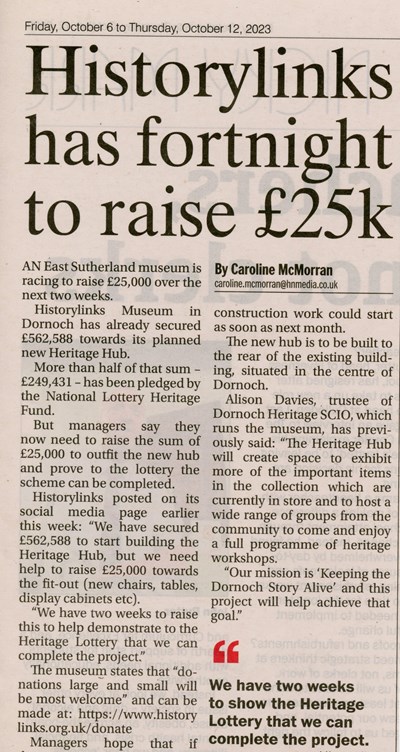 Historylinks appeal for urgent fundraising