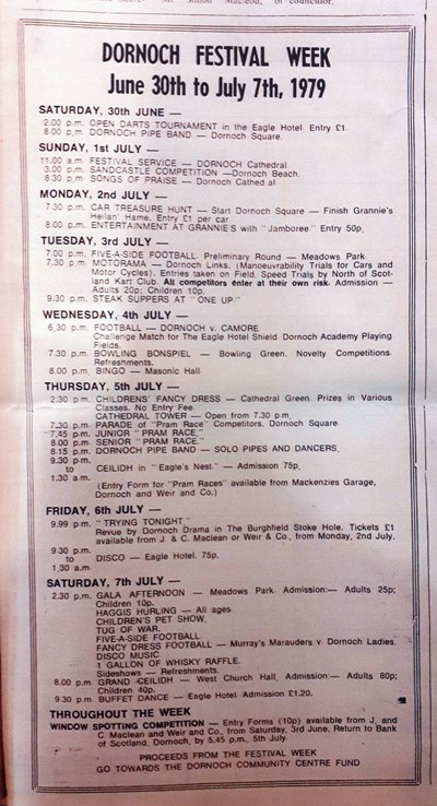Dornoch Festival Week 1979