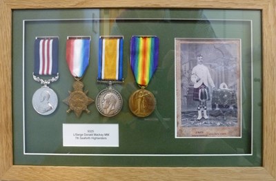 Display case of Donald Mackay MM Seaforth Highlanders