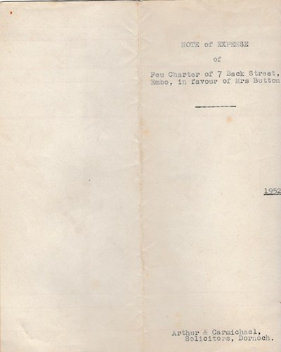 Note of Expense of Feu Charter 7 Bank Street Embo