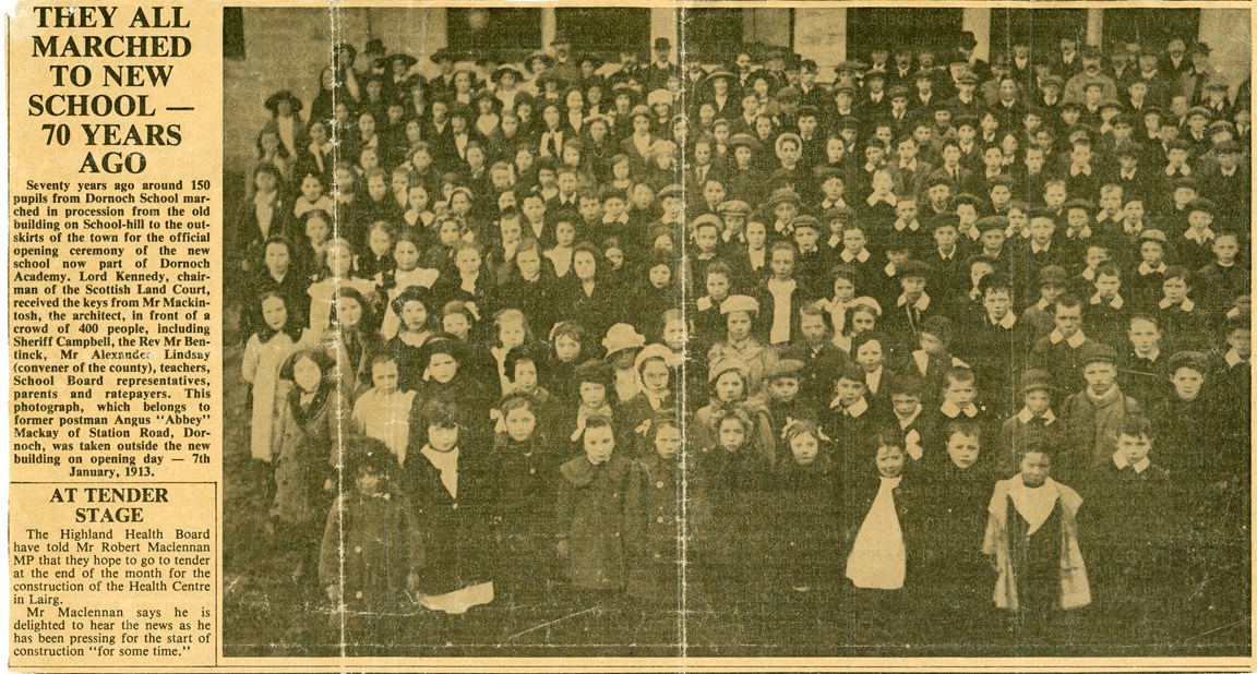 Dornoch School 1913