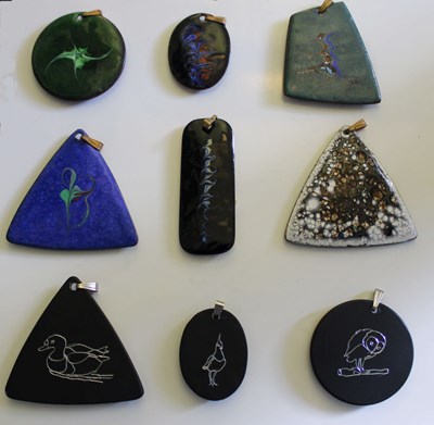 Sampler of pendants manufactured by Menzies Crafts Dornoch