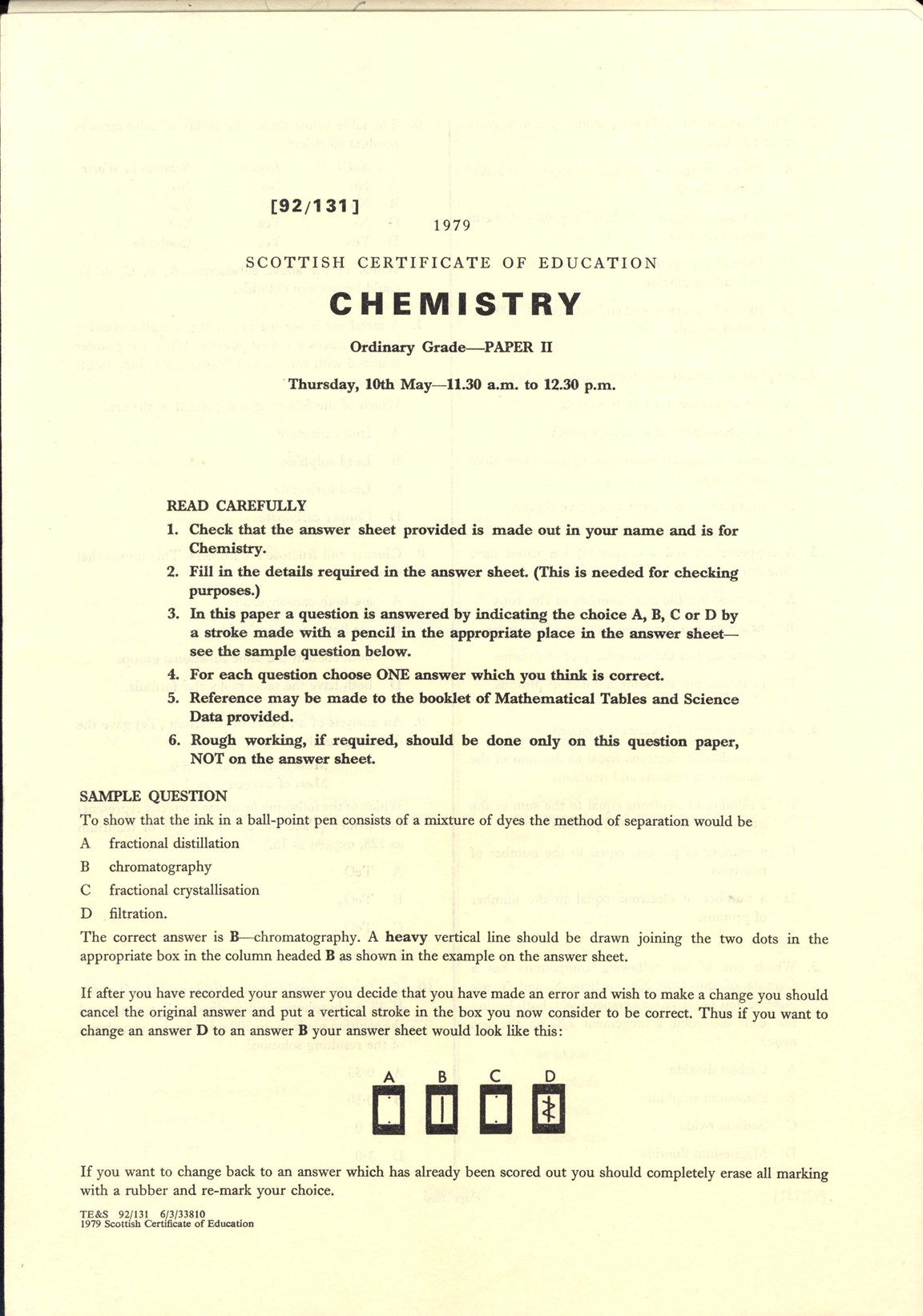 Scottish Certificate of Education examination papers 1977 - 82