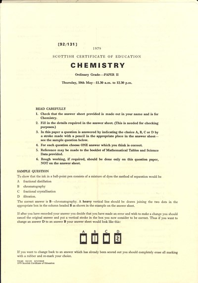 Scottish Certificate of Education examination papers 1977 - 82