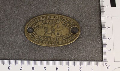 Brass disc key fob