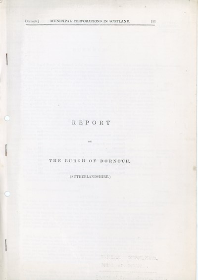 Report from Commissioners on Municipal Corporations in Scotland