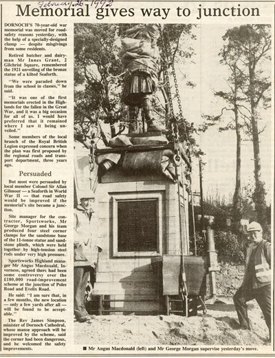 Memorial gives way to junction