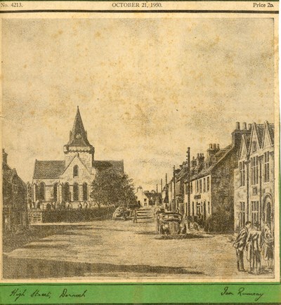 Artwork of the High Street Dornoch