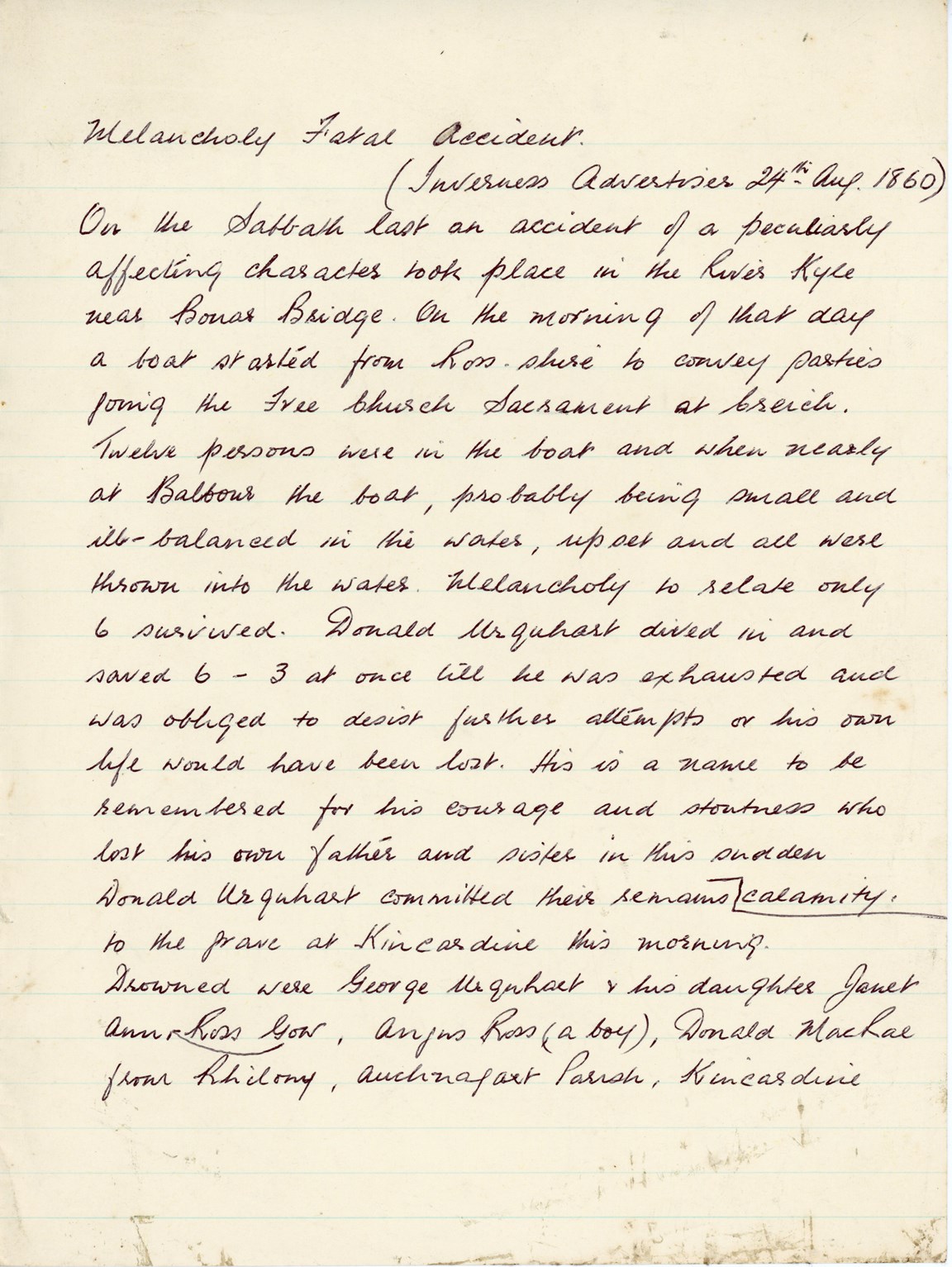 Mewlancholy fatal accident