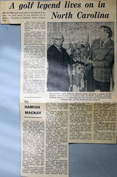 A golf legend lives on in North Carolina