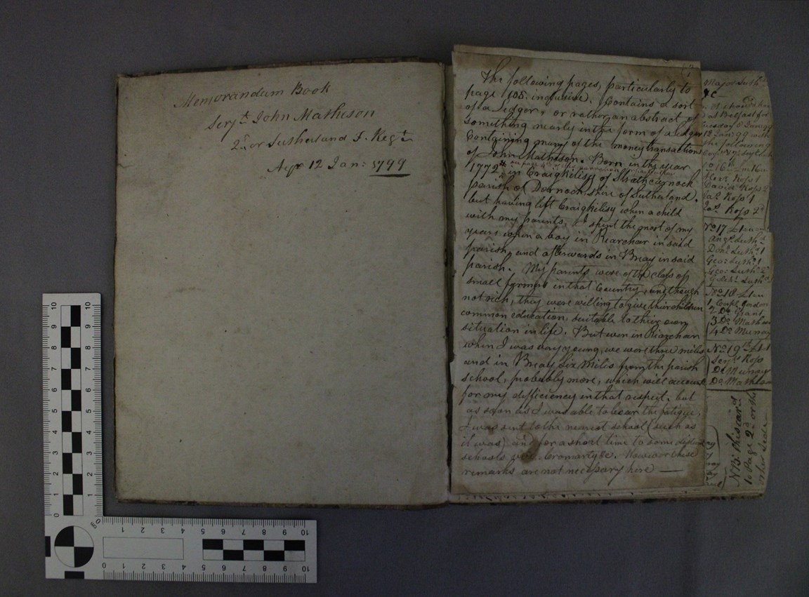 Memorandum book of Serg. John Matheson