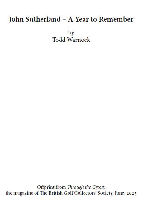 John Sutherland - A Year to Remember