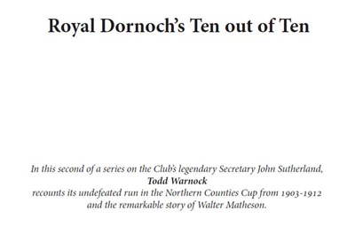 Royal Dornoch's 10 out of 10
