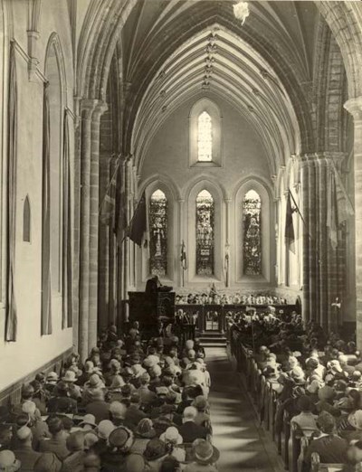 Cathedral interior looking towards east end