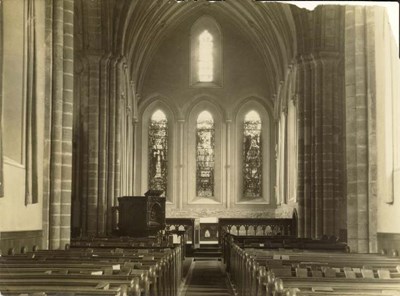 Cathedral interior looking towards east end