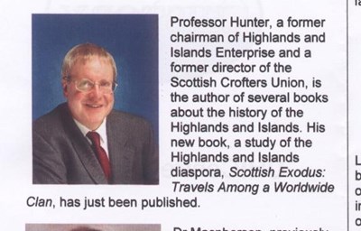 CD of inaugural lecture by Professor James Hunter