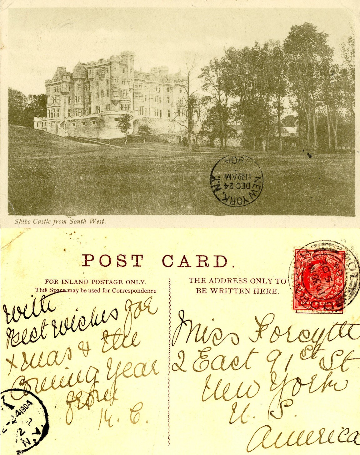 Skibo Castle from South West