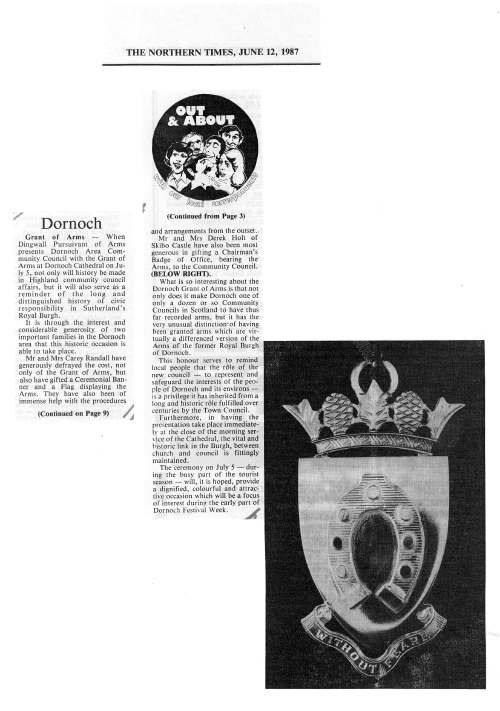 Dornoch Grant of Arms