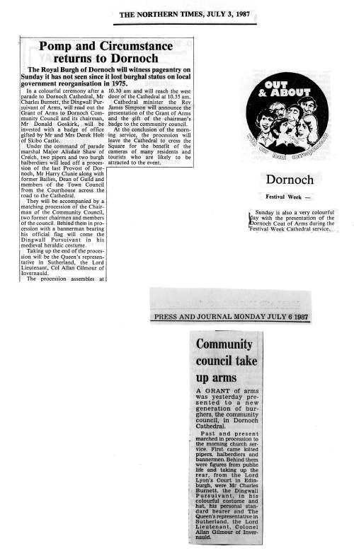 Dornoch Grant of Arms