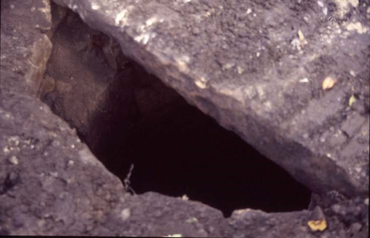 Uncovering well at old manse 1987