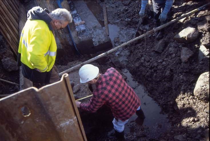 Dornoch Burn well excavation