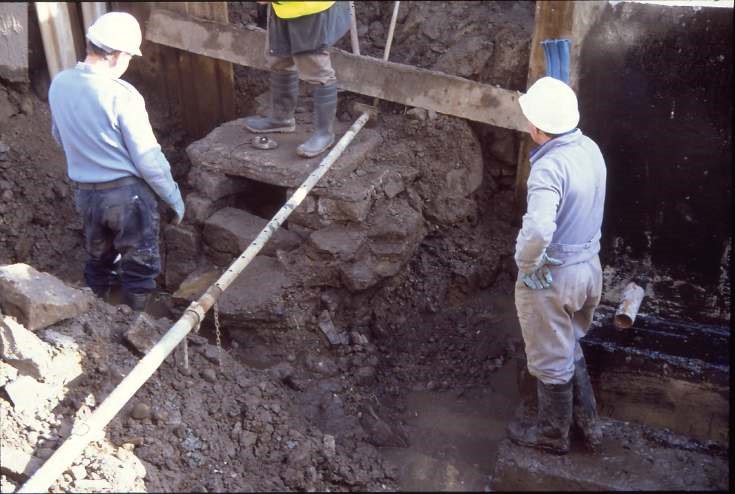 Dornoch Burn well excavation