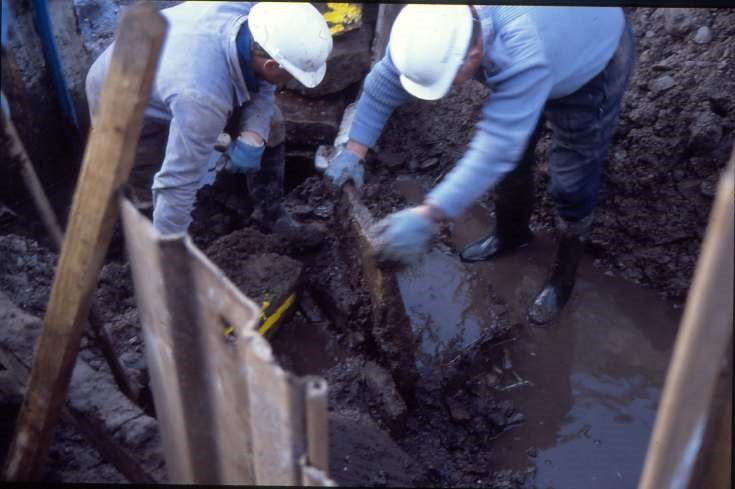 Dornoch Burn well excavation