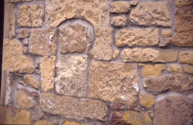 Dornoch High Street showing old post box