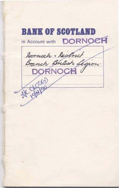 British Legion Deposit Account book