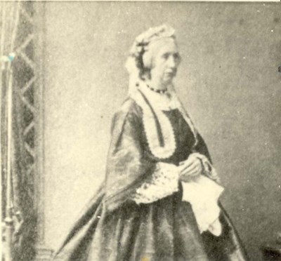 Woman in 19th century dress