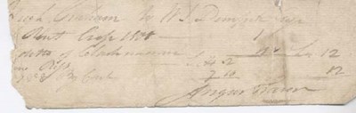 Rent receipt Hugh Graham 1801