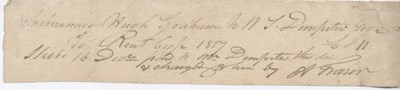 Rent receipt Hugh Graham 1807