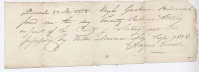 Rent receipt Hugh Graham 1808