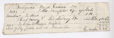 Rent receipt Hugh Graham 1823