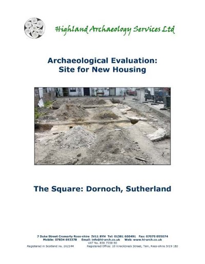 Archaeological Evaluation of Dornoch Square