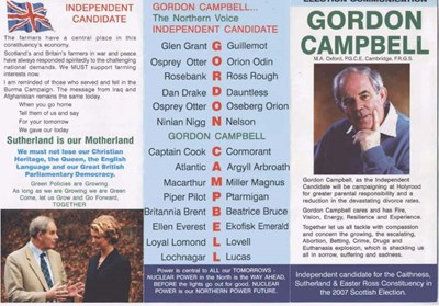 Gordon Campbell Election leaflet