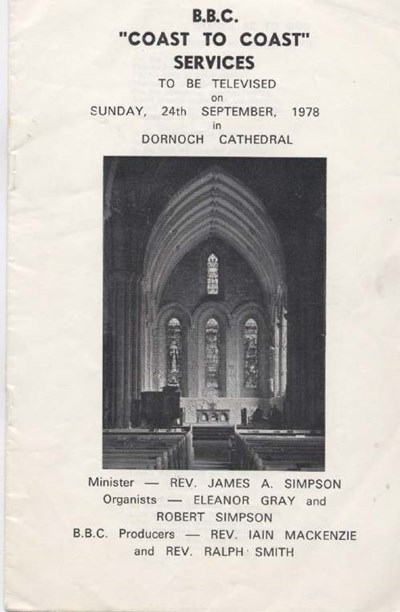 BBC 'Coast to Coast' Services Dornoch Cathedral