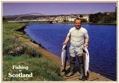 Furness Postcard Collection -   Bonar Bridge Salmon Fishing