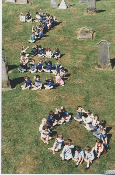 Cathedral pageant 1989 Children in Churchyard