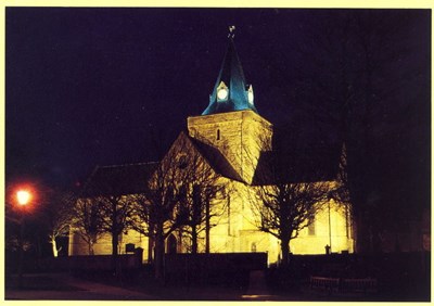 Furness Postcard Collecton - Dornoch Cathedral at Night
