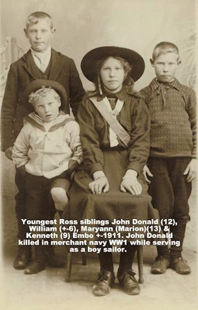 Collection of photographs of members of the Ross and Cumming families of Embo
