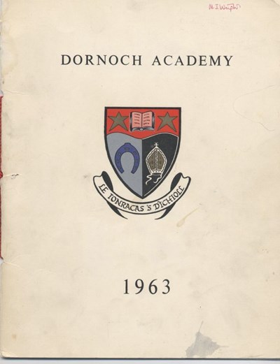 Souvenir marking the opening of Dornoch Academy 1963