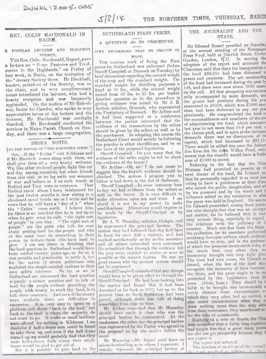Grain prices at Skelbo and Cambusavie 1914
