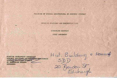 Bundle of papers relating to Skebo Castle 1985 - 6