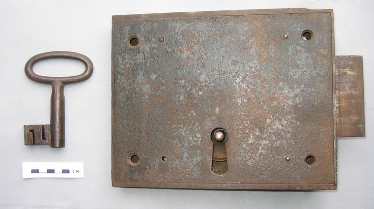 Dornoch Jail Cell door lock and key