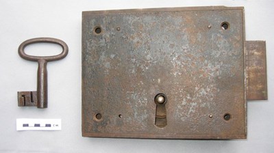Dornoch Jail Cell door lock and key