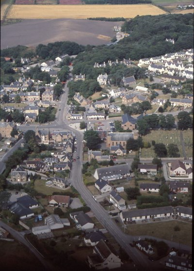 Aerial photograph of Church Street - Station Road Dornoch