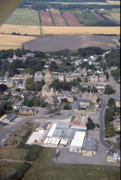 Aerial photograph of Dornoch Cathedral