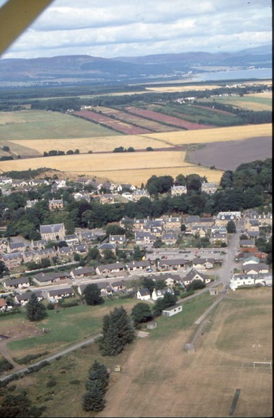 Aerial photograph of western edge of Dornoch