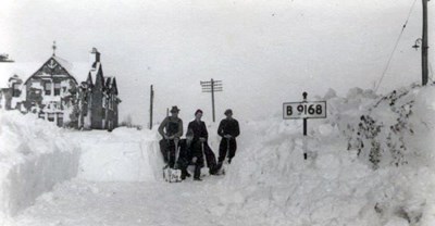Clearing snow at Torranroy 1955